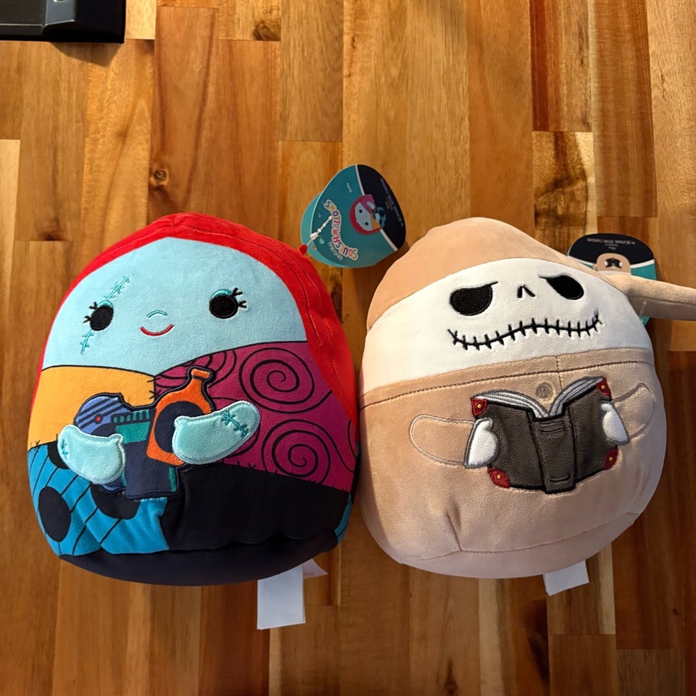 NWT Squishmallows Disney Nightmare Before Christmas 8” JACK Skellington & Sally